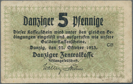Deutschland - Nebengebiete Deutsches Reich: Danzig Zentralkasse 5 Pfennig 1923, Ro.813, Senkrechter - Altri & Non Classificati