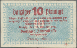 Deutschland - Nebengebiete Deutsches Reich: Danzig Zentralkasse 10 Pfennig 1923, Ro.814b, Schöne Sau - Autres & Non Classés