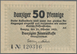 Deutschland - Nebengebiete Deutsches Reich: Danzig - Zentralkasse, 50 Pfennige 1923, Ro.816b, Leicht - Autres & Non Classés