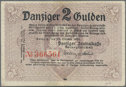 Deutschland - Nebengebiete Deutsches Reich: Danzig - Zentralkasse, 2 Gulden 1923, Ro.818b, Saubere U - Other & Unclassified