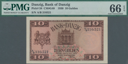 Deutschland - Nebengebiete Deutsches Reich: Danzig - Bank Von Danzig, 10 Gulden 01.07.1930, Ro.839, - Autres & Non Classés