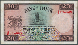 Deutschland - Nebengebiete Deutsches Reich: Danzig: 20 Gulden 1932, Ro.842c, Gebraucht Mit Mehreren - Other & Unclassified