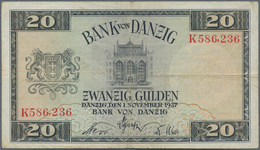 Deutschland - Nebengebiete Deutsches Reich: Danzig - Bank Von Danzig, 20 Gulden 01.11.1937, Serie "K - Other & Unclassified