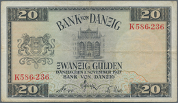 Deutschland - Nebengebiete Deutsches Reich: Danzig - Bank Von Danzig, 20 Gulden 01.11.1937, Serie "K - Sonstige & Ohne Zuordnung