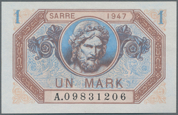 Deutschland - Nebengebiete Deutsches Reich: Saar 1 Mark 1947, Ro.867 In Perfekt Kassenfrischer Erhal - Other & Unclassified