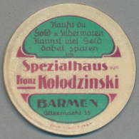 Deutschland - Briefmarkennotgeld: BARMEN, Franz Kolodzinski, Gold- Und Silberwaren, Elberfeld, 50 Pf - Autres & Non Classés