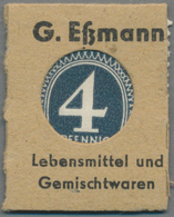 Deutschland - Briefmarkennotgeld: NÖRDLINGEN, G. Eßmann, Lebensmittel, Caprez, 4 Pf. Kontrollrat Zif - Other & Unclassified