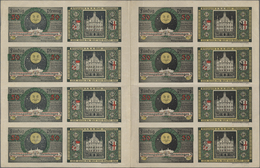 Deutschland - Notgeld - Bayern: Memmingen, Stadt, 50 Pf., 1.11.1918, Druckbogen Von 16 Scheinen (4 X - [11] Local Banknote Issues