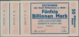 Deutschland - Notgeld - Bayern: Miltenberg, Stadt, 50 Billionen Mark, 22.9.1923, Reihen A, B, C, Kas - [11] Local Banknote Issues