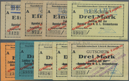 Deutschland - Notgeld - Bremen: Bremerhaven, Norddeutscher Lloyd, 1 Mark (3 Varianten), 3 Mark, "Zah - Lokale Ausgaben