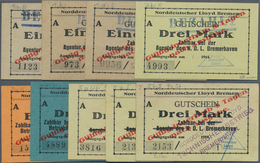 Deutschland - Notgeld - Bremen: Bremerhaven, Norddeutscher Lloyd, 1 Mark (3 Varianten), 3 Mark, "Zah - [11] Local Banknote Issues