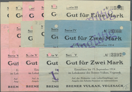 Deutschland - Notgeld - Bremen: Vegesack, Bremer Vulkan, 1, 2 Mark, Serien I - V, Verschiedene Gülti - [11] Local Banknote Issues