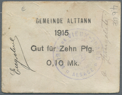 Deutschland - Notgeld - Elsass-Lothringen: Altthann, Oberelsass, Gemeinde, 10, 20 Pf., Richtige Schr - Otros & Sin Clasificación