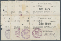 Deutschland - Notgeld - Elsass-Lothringen: Hirsingen, Oberelsass, Gemeinde, 1, 2, 4, 5, 10 Mark, Sep - Otros & Sin Clasificación