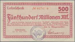 Deutschland - Notgeld - Rheinland: Lieberhausen, Bürgermeisteramt, 500 Mio. Mark, 20.10.1923, Vollst - [11] Emissions Locales