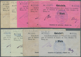 Deutschland - Notgeld - Saarland: St. Ingbert, Stadt, 1/2 (2), 1 (3), 2 (2), 3 (2) Mark, 5.8.1914, V - [ 8] Saarland