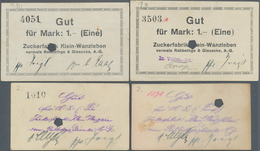 Deutschland - Notgeld - Sachsen-Anhalt: Klein-Wanzleben, Zuckerfabrik, 1 Mark, O. D., 2 Varianten De - [11] Local Banknote Issues