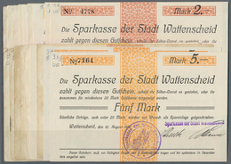 Deutschland - Notgeld - Westfalen: Wattenscheid, Sparkasse Der Stadt, 50 Pf. (4), 1 (6), 2 (5), 5 (3 - Altri & Non Classificati