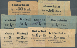 Deutschland - Notgeld - Ehemalige Ostgebiete: Christburg, Westpreußen, -.50 (2), 1 (4), 2 (4) Mark, - Sonstige & Ohne Zuordnung