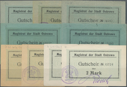 Deutschland - Notgeld - Ehemalige Ostgebiete: Ostrowo, Posen, Magistrat, 25 Pf. (3, Zwei Rahmenvaria - Autres & Non Classés