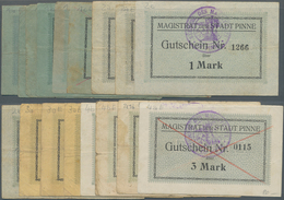 Deutschland - Notgeld - Ehemalige Ostgebiete: Pinne, Posen, Magistrat, 1/2 (6), 1 (4), 2 (3), 3 (4) - Autres & Non Classés