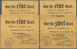 Deutschland - Notgeld - Ehemalige Ostgebiete: Rosenberg, Oberschlesien, Magistrat, 1, 2 Mark, 8.8.19 - Other & Unclassified