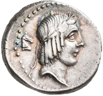 Lucius Calpurnius Piso Frugi (90 V.Chr.): AR-Denar, 3,84 G, Crawford 340.1, BMC 1961, Sehr Schön-vor - Andere & Zonder Classificatie