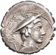 Gaius Mamilius Limetanus (82 V.Chr.): AR-Denar (Serratus), 14,14 Mm, 3,99 G, Mercurius/Odyseuss, Cra - Autres & Non Classés