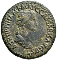 Agrippina Maior (+ 33 N.Chr.): Mutter Des Caligula, Æ-Sesterz, 22,2 G, Kampmann 10.3, RIC 55, Beläge - Die Julio-Claudische Dynastie (-27 / 69)