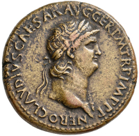 Nero (54 - 68): Paduaner, Æ-Sesterz, 27,03 G, Nach Dem Vorbild Der Prägungen Von Giovanni Da Cavino - The Julio-Claudians (27 BC Tot 69 AD)