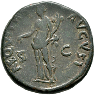 Nerva (96 - 98): Æ-As (97), 12,3 G, RIC 77, Cohen 7, Dunkelbraune Patina, Sehr Schön. - Die Antoninische Dynastie (96 / 192)