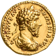 Lucius Verus (161 - 169): AV-Aureus 164/165, 7,11 G, Av: Drapierte Büste Nach Rechts Mit Lorbeerkran - Other & Unclassified