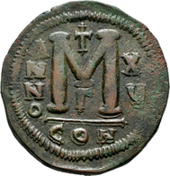 Iustinianus I. (527 - 565): AE-Follis, Anno XV; 40,5 Mm, 22 G, Sommer 4.20, Sear 163, Sehr Schön. - Byzantine