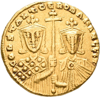 Constantin VII. (913 - 959) Und Romanus I. (920 - 944): Gold-Solidus, Konstantinopel; 18,9 Mm, 4,43 - Other & Unclassified