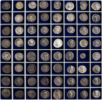 Antike: Eine Auf 14 Schuber Verteilten Sammlung Von Insgesamt 720 Antiken Münzen: Griechische Münzen - Autres & Non Classés