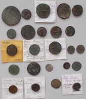 Antike: Lot Von 24 Antiken Münzen; Davon 21 Stück Aus Der Römischen Kaiserzeit, Sowie 1 X Bronzemünz - Autres & Non Classés