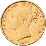 Australien - Anlagegold: Victoria 1837-1901: Sovereign 1875 S (Sydney), KM# 6, Friedberg 11. 7,92 G, - Autres & Non Classés