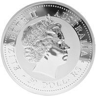 Australien: Elizabeth II. 1952-,: 30 Dollars 2009 P, Silber Kookaburra, 1 Kilo 999/1000 Silber, KM# - Sonstige & Ohne Zuordnung