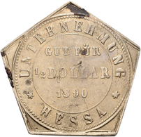 Sumatra: Plantage Token / Plantation Token: Lot 2 Stück: 2 X 1/2 Dollar 1890 Der Niederländisch-Indi - Niederländisch-Indien