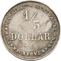 Sumatra: Plantage Token / Plantation Token: Lot 2 Stück: 1/5 Dollar Sowie 1/2 Dollar (1902 - 1913) D - Niederländisch-Indien