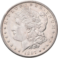 Vereinigte Staaten Von Amerika: Lot 5 Stück; Morgan Dollar 1897 S, Peace Dollar 1922, Dollar 1983 Lo - Autres & Non Classés