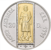 Andorra: Lot 3 Münzen: 20 Diners/ECU 1994 Peter III. Von Catalonien Und Aragon (KM# 100); 20 Diners/ - Andorre