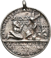 Frankreich: Lothringen, Charles III: 1545-1608: Tragbare Silbergußmedaille (unbekannter Medailleur) - Otros & Sin Clasificación