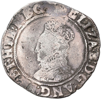 Großbritannien: Elisabeth I. 1558-1603: Groat O.J. (1560/1561), London, Spink 2556, 5,63 G, Gewellt, - Other & Unclassified