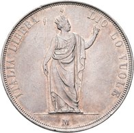 Italien: Governo Provvisorio Di Lombardia 1848: 5 Lire 1848, Gigante 3, Pagani 213, Kl. Kratzer, Win - 1861-1878 : Victor Emmanuel II