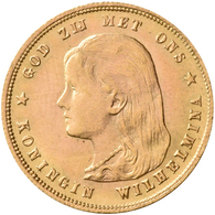 Niederlande - Anlagegold: Wilhelmina 1890-1948: 10 Gulden 1897, KM# 118, Friedberg 347. 6,70 G, 900/ - Monnaies D'or Et D'argent