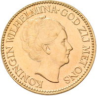 Niederlande - Anlagegold: Wilhelmina 1890-1948: 10 Gulden 1933, KM# 162, Friedberg 351. 6,72 G, 900/ - Gold And Silver Coins