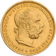 Österreich - Anlagegold: Franz Joseph I. 1848-1916: 20 Kronen / Corona 1896, KM# 2806, Friedberg 504 - Autriche