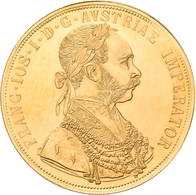 Österreich - Anlagegold: Franz Joseph I. 1848-1916: 4 Dukaten 1915 (NP), Friedberg 488. 13,96 G, 986 - Autriche