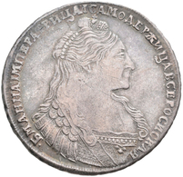 Russland: Anna 1736-1740: Rubel 1736, Davenport 1673, 25,37 G, Sehr Schön. - Rusia